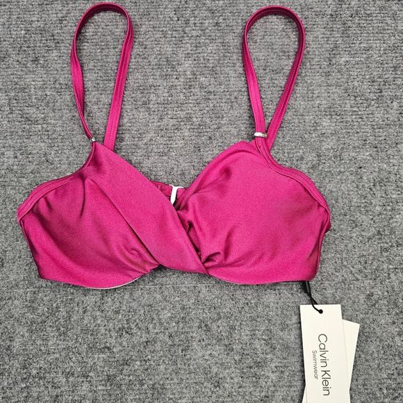 Calvin Klein Other - Calvin Klein Womens Bikini Top Liquid Touch Underwire UV 50+ Protection Pink XS